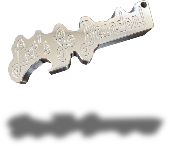 Let's Go Brandon keychain and bottle opener